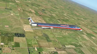 X-Plane 11 - McDonnell Douglas MD-82 - Aircraft Show Take Off Crash Test . 1440p 60fps .