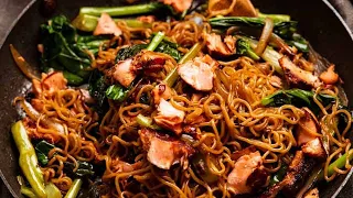 Teriyaki Salmon Noodles