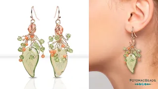 French Floral Wire Leaf Earrings - DIY Jewelry Making Tutorial by PotomacBeads