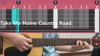 Take Me Home Country Roads - John Denver (SImply Guitar - Intermediate Chords 1)