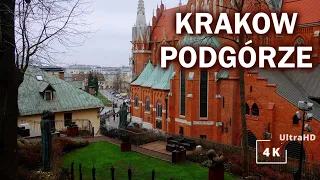 Spacer po Podgórzu, Kraków | Walk in Podgórze district of Krakow, Poland | 4K City Tour