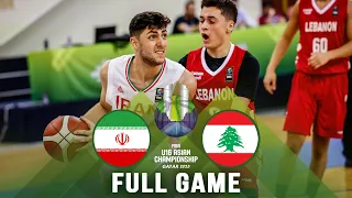 Iran v Lebanon | Full Basketball Game | FIBA U16 Asian Championship 2023