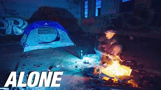 SOLO Overnight Camping In An Isolated ABANDONED Prison - Coyotes Attack Campsite! Ep. 1