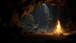 Cave Rain Ambiance for Deep Sleep and Stress Relief