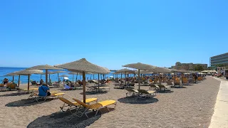 Rhodes Town Beaches - Greece | ASMR 4K UHD POV Walking Tour