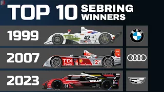 Top 10 Winners of the 12 hours of Sebring