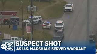 Suspect shot as US Marshals served warrant at motel