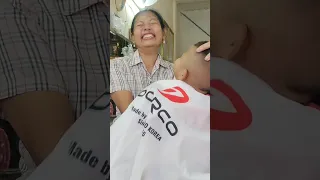 Mom gets happy when her son is getting hair cut 🤣🤣🤣