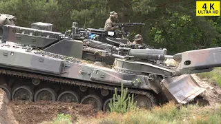 Teil 4 Bundeswehr Manöver Heidesturm 2024 GÜZ Minen werden gesprengt, Pionierpanzer Dachs im Einsatz