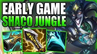 CHALLENGER JUNGLER SHOWS YOU HOW TO DESTROY THE ENEMY EARLY GAME WITH SHACO! - League of Legends