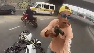 Bandido é baleado em tentativa de assalto (Hornet Branca) - GTA BR