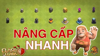 HƯỚNG DẪN NÂNG TƯỜNG CỰC NHANH Ở CÁC CẤP ĐỘ NHÀ CHÍNH Clash of clans | Akari Gaming