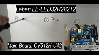 Leben LE-LED32R282T2 прошивка, подсветка, доработка по току. Main Board:  CV512H-U42 уменьшить ток.