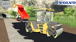 Farming Simulator 19 - VOLVO DD105 Road Roller Compaction Of Asphalt Road