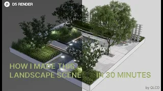 SketchUp-D5 Render Breakdown Tutorial | Visualizing a commercial landscape design