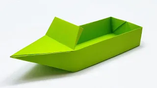 How to Make a Paper Boat that Floats On Water | Origami Canoe | Paper Speed Boat | Origami Boat