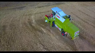 Ernte mit Claas Dominator 58