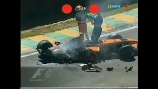 2002 Brazil WU Bernoldi Heidfeld Crash Sky Digital ITV