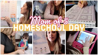 Our HOMESCHOOL ROUTINE! Day in the Life Mom of 5