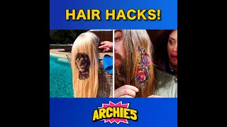 HAIR HACKS REVEALED! 🤯| Fork Styling, Tattoo Looks & Toothpaste Bleaching #shorts