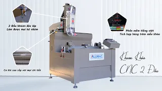 MÁY KHOÉT KHOÁ CNC 2 ĐẦU 1100 | MÁY KHOÉT KHOÁ XINGFA | MÁY KHOAN BẢN LỀ NHÔM NỘI THẤT | 0909885266