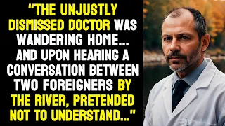 The unjustly dismissed doctor was wandering home. And upon hearing a conversation between...