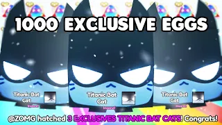 🥳 I OPENED 1000 SUPERHERO EGG & HATCHED *3 TITANIC BAT CATS* (0.0000001%) in Pet Simulator 99!