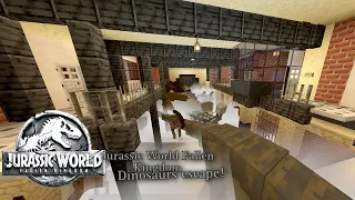 Jurassic World Fallen Kingdom | Dinosaurs are freed | Minecraft | recreation
