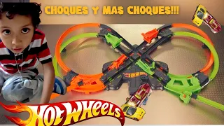 Pista Mega CHOQUES de HotWheels!!! Es la mas grande que existe!!!!