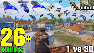 NEW BEST LANDING in POCHINKI | 26+ KILLS SOLO vs SQUAD | PUBG MOBILE