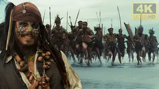 Captain Jack Sparrow Cannibal Escape BUT IN 4K💀 | Pirates Of The Caribbean