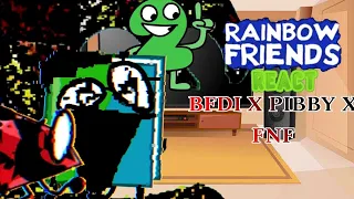Rainbow friends react BFDI x PIBBY x FNF mod 2.0 [part 2] FNF pibby vs corrupted Two {Special 10k🎉}