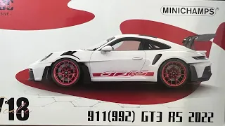 Big Sister: Unboxing a 1/18 Porsche 911 (992) GT3 RS by Minichamps