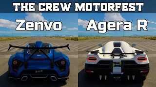 The Crew Motorfest - Zenvo TSR-S vs Koenigsegg Agera R - Drag Race