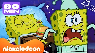 Spongebob | 90 MENIT Petualangan MALAM SpongeBob 🌙 | Nickelodeon Bahasa