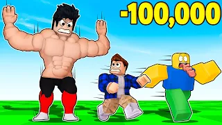 Dépenser 100,000€ pour devenir LE PLUS FORT dans Roblox ! (Oof Run)