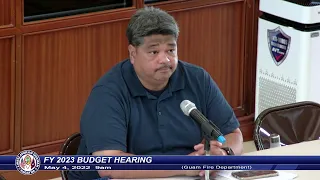 FY 2023 Budget Hearing - Senator Joe S. San Agustin - May 4, 2022 9am GFD