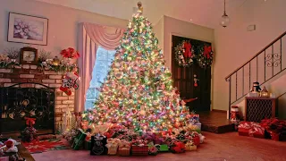 Classic Christmas Music with a Fireplace and Beautiful Background Classics 2 hours 2022