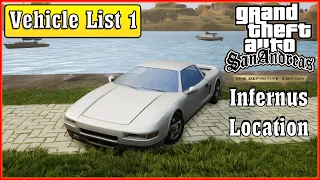 Infernus Location | GTA San Andreas The Definitive Edition