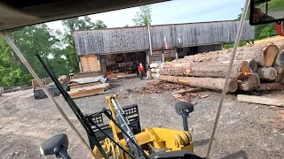 I needed all the help I could get on these 19' spruce logs