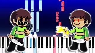 Friday Night Funkin' - VS Chara - Megalo Strike Back (Piano Tutorial)