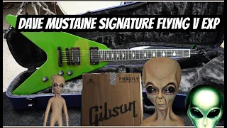 Gibson Dave Mustaine Flying V EXP Limited Edition Alien Tech Green Rust In Peace Unboxing!!!