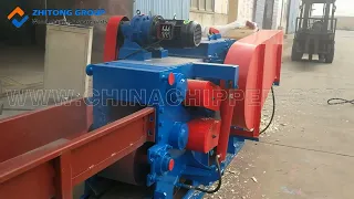 45kw BX215 drum chipper process wood plywood with nails inside