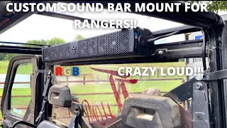 HOW TO INSTALL A SOUND BAR ON A POLARIS RANGER!!
