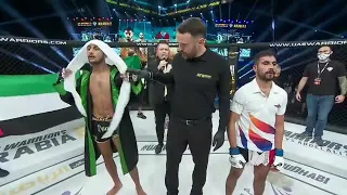 Emirati MMA & Muay Thai prodigy Knocks out opponent in Debut on UAE Warriors Mohamed Al Katheeri