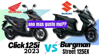 Suzuki Burgman Street 125 EX vs Honda Click 125i 2023 | Side by Side Comparison | 2023 Philippines