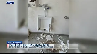 Tyler’s Southside Park men’s restroom closed after sink, toilet and urinal vandalized