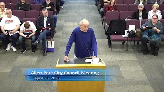 Allen Park City Council Meeting April 25, 2023