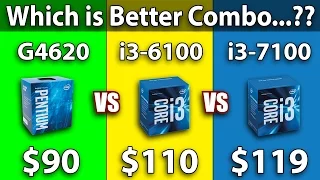 Intel i3-7100 vs G4620 vs i3-6100 Benchmark