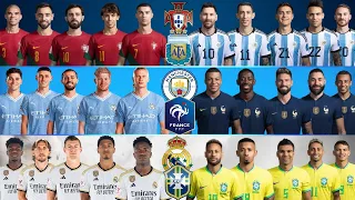 Argentina & Portugal vs PSG & Man City vs Brazil & Real Madrid🔥 Ronaldo, Messi, Neymar, Mbappe